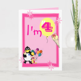 Vierde verjaardag kaart