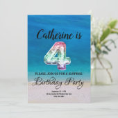 Vierde verjaardag kaart (Staand voorkant)