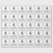 Vierde verjaardag: Kunst Deco Geïnspireerde stijl Cadeaupapier (Vlak)