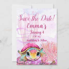 Vierde verjaardag, onder het Zee Save The Date