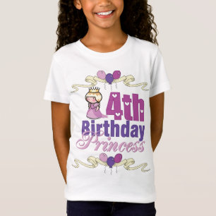 Vierde verjaardag prinses t-shirt