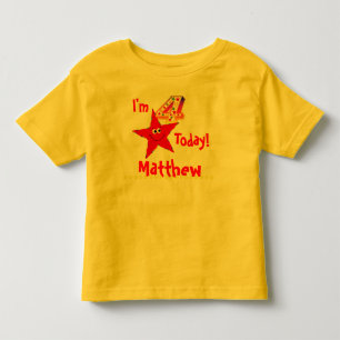 Vierde verjaardag Shirt Rode sterren