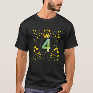 Vierde verjaardag t-shirt
