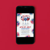 Vierde verjaardag van de feestdag van juli kaart