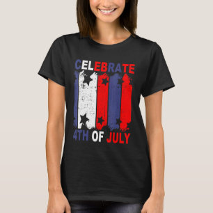 Vierde verjaardag van de gelukkige patriottische a t-shirt
