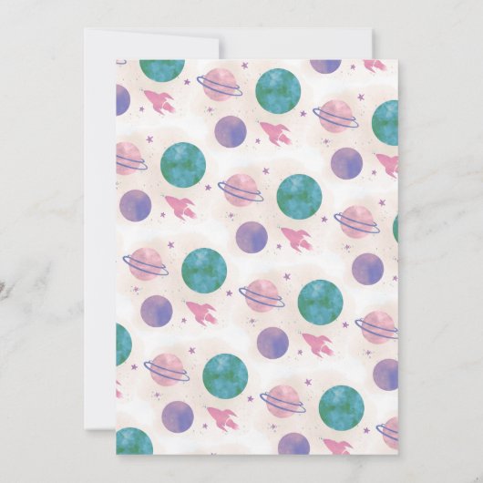 Vierde verjaardag van het Girly Buitspace Galaxy P Kaart (Achterkant)