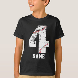 Vierde verjaardag van het shirt-honkbalfeest shirt