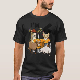 Vierde verjaardag van het thema Boerderij Tractor T-shirt
