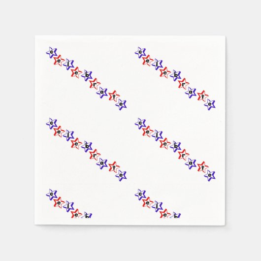 Vierde verjaardag van juli servet (Voorkant)