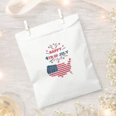 Vierde vuurwerk in juli: Red White Blue Flag Bedankzakje (Geknipt)