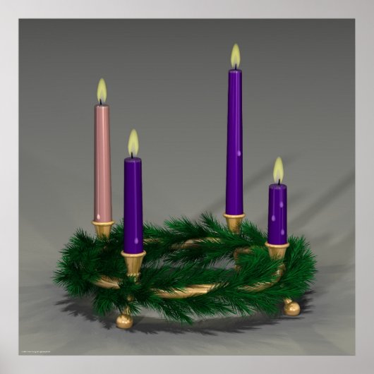 Vierde week van de Advent Poster (Voorkant)