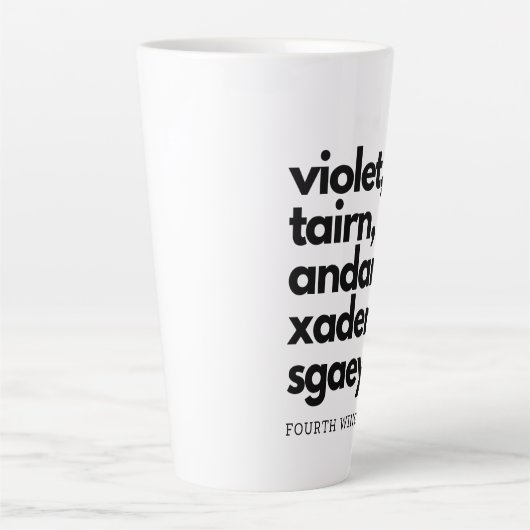 Vierde Wing Latte Mok (Voorkant)