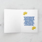 Vieren 5e bruiloft Jubileum Liefde en vreugde Bedankkaart (Binnen)