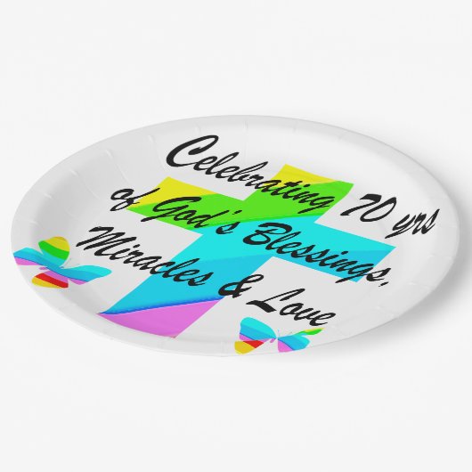 VIEREN 70E VLINDER EN CROSS DESIGN PAPIEREN BORDJE (Gekanteld)