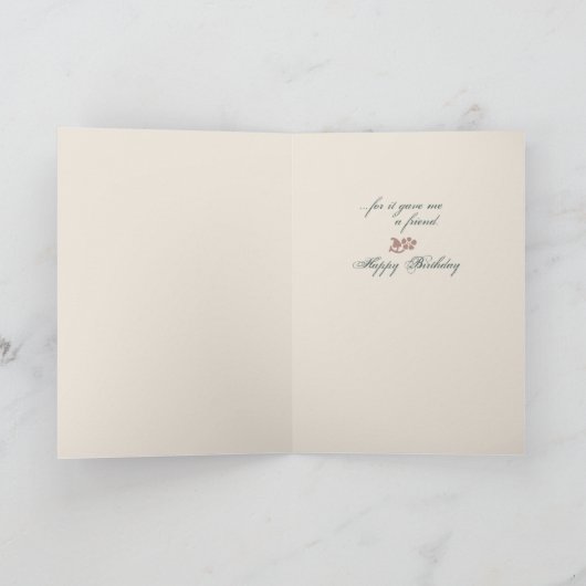 Vieren dag geboren Kaart (Binnen)