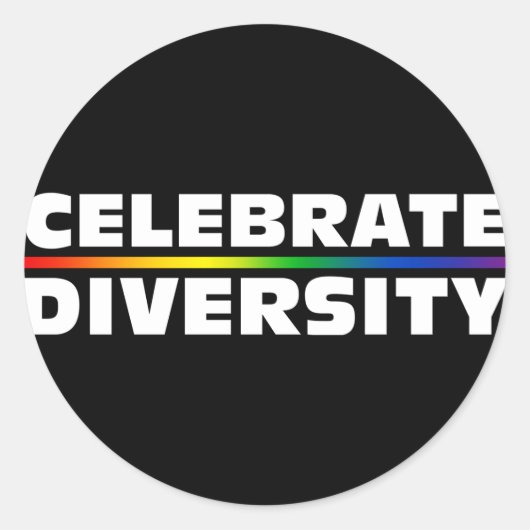 Vieren Diversity Black Sticker (Voorkant)