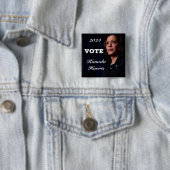 VIEREN EN STEMMEN OP KAMALA HARRIS VIERKANTE BUTTON 5,1 CM (In situ)