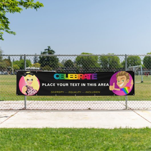 "VIEREN" Gepersonaliseerde Pride Parade/Wall Banne Spandoek (Insitu)