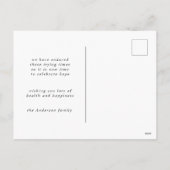 vieren het briefkaart van de feestdag van het hoop (Achterkant)