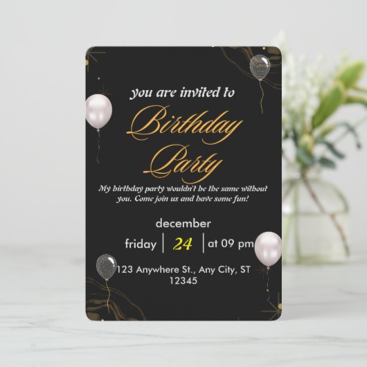 Vieren in stijl - gepersonaliseerde verjaardagsfee kaart (Staand voorkant)