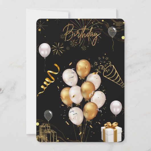 Vieren in stijl - gepersonaliseerde verjaardagsfee kaart (Achterkant)