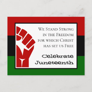 VIEREN JUNETEENTH Power Fist tekst Briefkaart