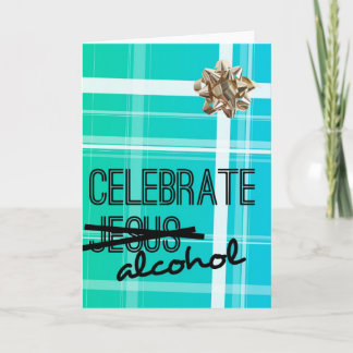Vieren met alcohol feestdagen kaart