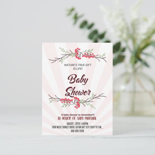 Vieren van de komst van uw kleine wonder! briefkaart (Staand voorkant)