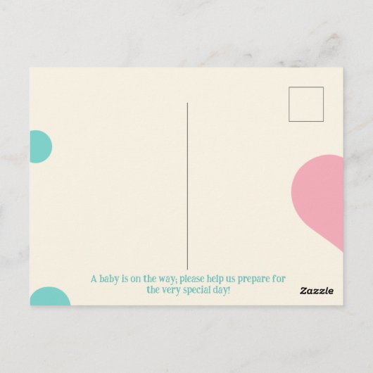 Vieren van de komst van uw kleine wonder! briefkaart (Achterkant)