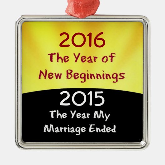 Vieren van de scheiding metalen ornament (Voorkant)