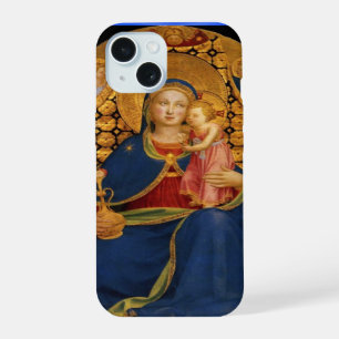 VIERGE À L'ENFANT ET AUX ANGES ,Saphir Bleu