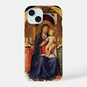 VIERGE AVEC ENFANT ET ANGELS, bleu noir