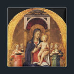 VIERGE AVEC L'ENFANT ET LES ANGES<br><div class="desc">Chef d'oeuvre médiéval en retard d'Italien de Beato Angelico,  retable de Pérouse - Italie.</div>