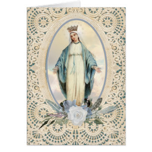 Vierge catholique Marie Dentelle des Roses religie