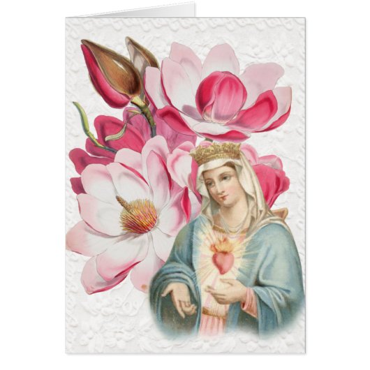 Vierge catholique Marie Dentelle des Roses religie (Devant)