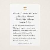 Vierge catholique Marie Mariage Favoriser la prièr (Dos)