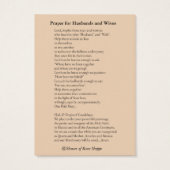 Vierge catholique Marie Prière Maris et femmes (Dos)