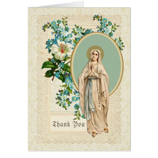 Vierge catholique Marie Rosary Merci funéraire (Devant)