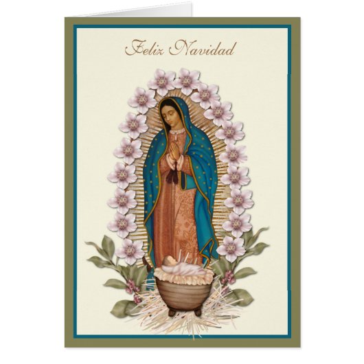 Vierge de Noël espagnole Guadalupe Jésus  (Devant)