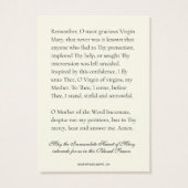 Vierge de Noël Marie Mémoire Prière Poinsettia (Dos)