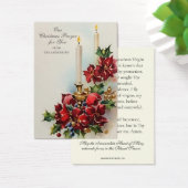 Vierge de Noël Marie Mémoire Prière Poinsettia (Bureau)