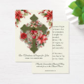 Vierge de Noël Marie Mémoire Prière Poinsettia (Bureau)