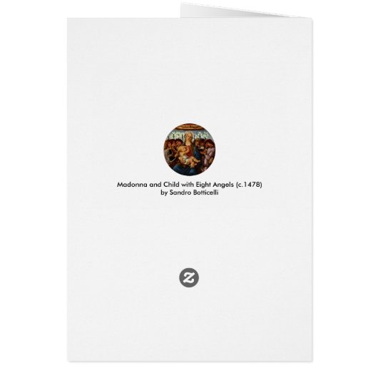 Vierge et enfant avec huit anges par Botticelli (Dos)