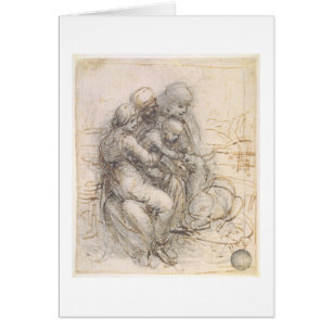 Vierge et enfant avec St Anne, c.1501-10 (stylo et