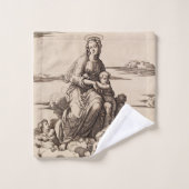 Vierge et Enfant dans les Nuages (Gant de toilette)