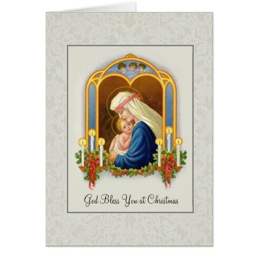 Vierge Marie béni par Jésus vintage bébé (Devant)