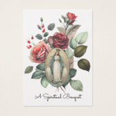Vierge Marie Bouquet spirituel Prière Sainte Carte (Devant)