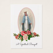 Vierge Marie Bouquet spirituel Prière Sainte Carte (Devant)