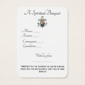 Vierge Marie Bouquet spirituel Prière Sainte Carte (Dos)