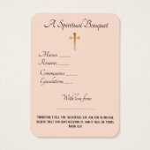 Vierge Marie Bouquet spirituel Prière Sainte Carte (Dos)